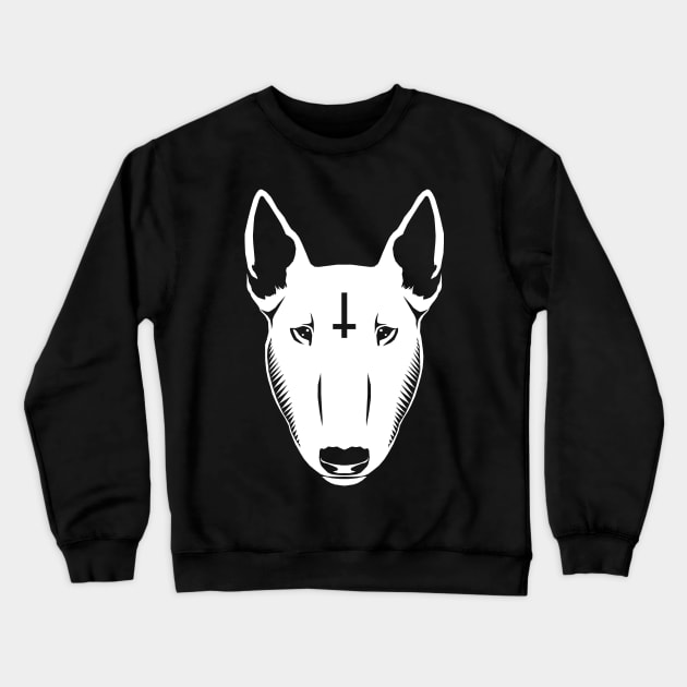 Bull Terrier Anti Christ Crewneck Sweatshirt by GAz